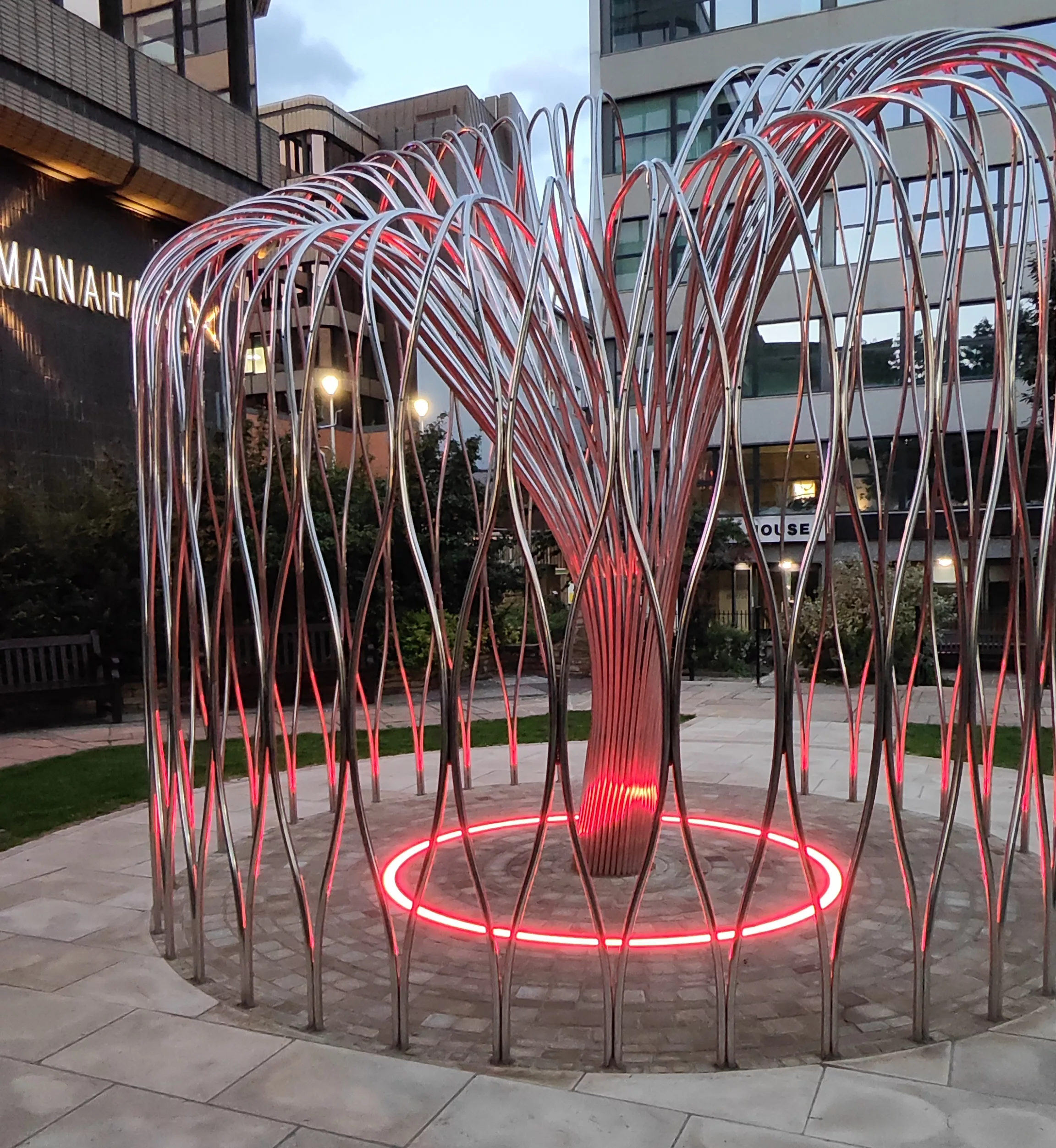 Sheffied Covid Memorial | Bespoke illuminated sculpture | The Light Lab