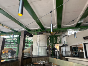 OMA, borough market | Restaurant lighting, The Light Lab , Catenary lighting