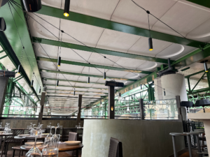 OMA, borough market | Restaurant lighting, The Light Lab , Catenary lighting