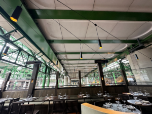 OMA, borough market | Restaurant lighting, The Light Lab , Catenary lighting