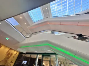 St James Quarter Edinburgh | Bespoke hospitality lighting | Customer retail - LED SPI escalator lighting | The Light Lab