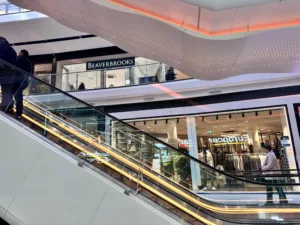 St James Quarter Edinburgh | Bespoke hospitality lighting | Customer retail - LED SPI escalator lighting | The Light Lab