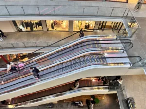 The Light Lab | St James Quarter | bespoke escalator lighting - Glowline | Custom retail lighting