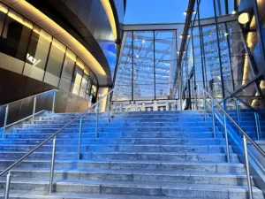 St James Quarter Edinburgh | Bespoke hospitality lighting | Glowrail LED handrail | The Light Lab