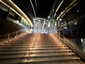 St James Quarter Edinburgh | Bespoke retail lighting | Custom Glowrail LED handrail RGBW | The Light Lab