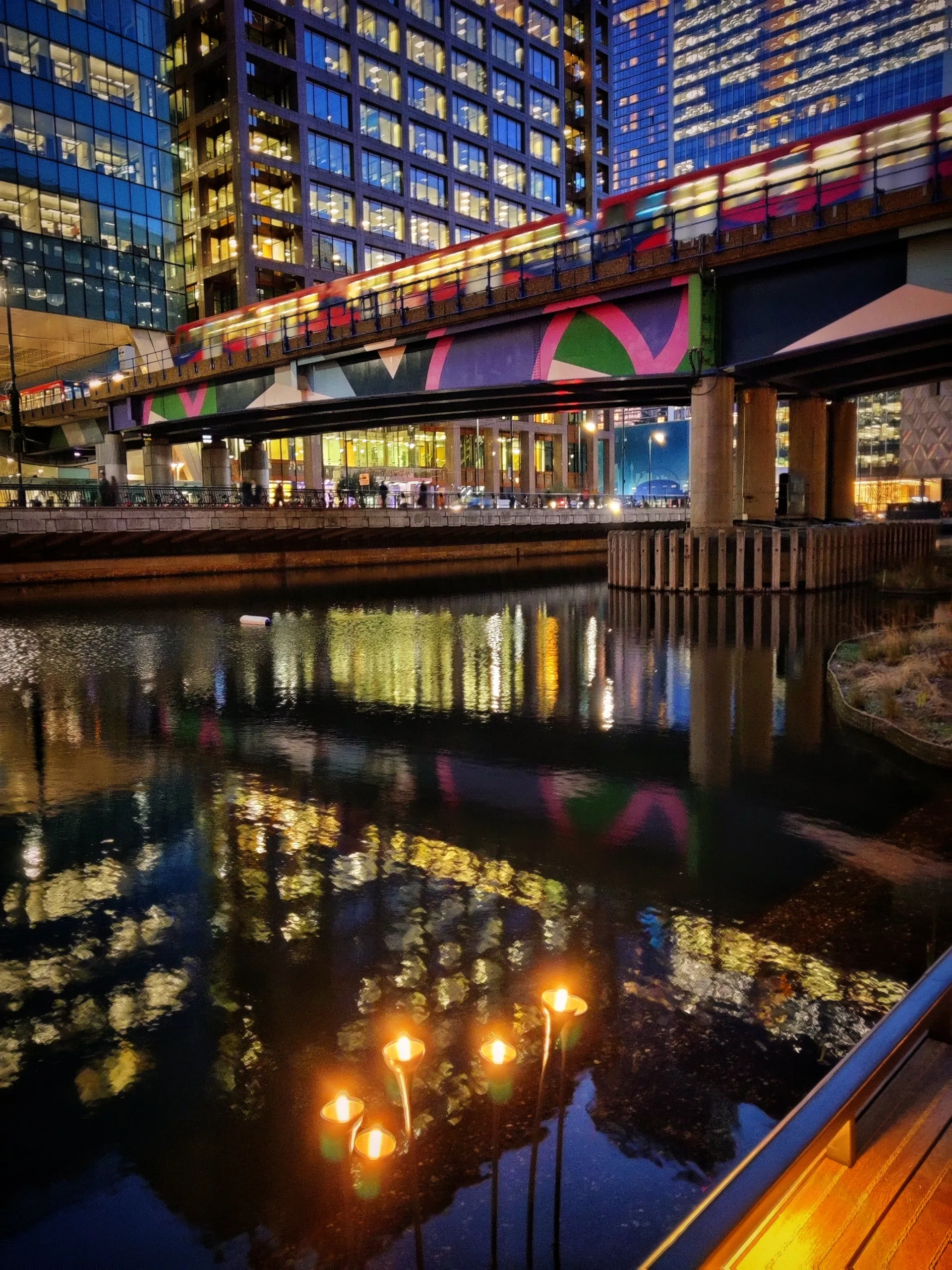 Eden Dock, Canary Wharf, Bespoke reed lighting, The Light Lab