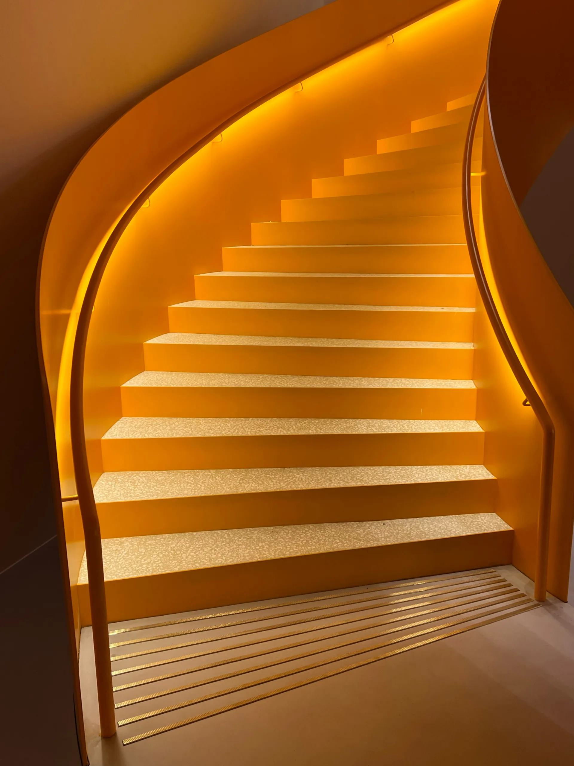 Pomo, Trondheim Norway, Museum lighting, Glowrail LED handrail lighting, custom fabrication and installation | The Light Lab