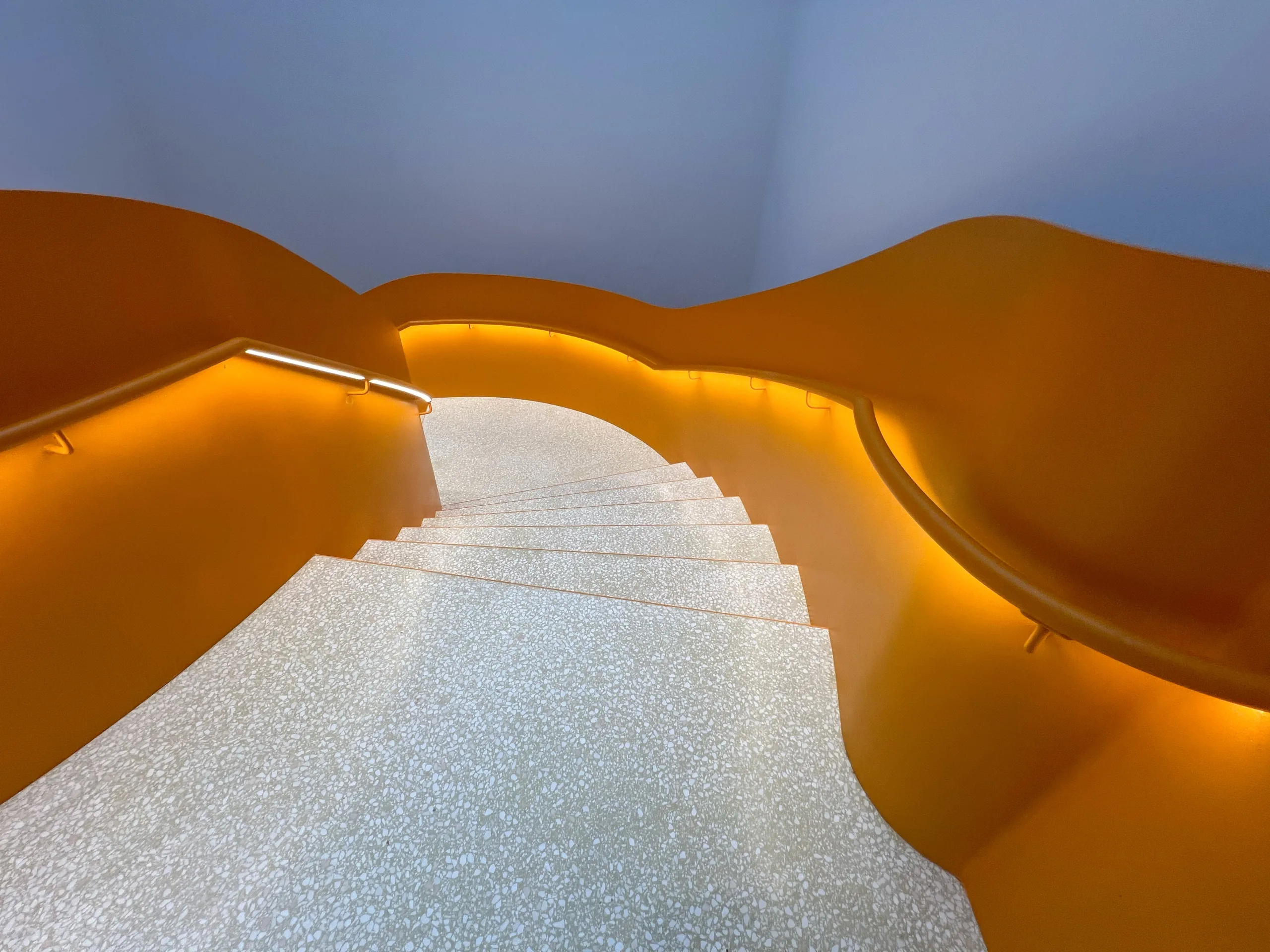 Pomo, Trondheim Norway, Museum lighting, Glowrail LED handrail lighting, custom fabrication and installation | The Light Lab